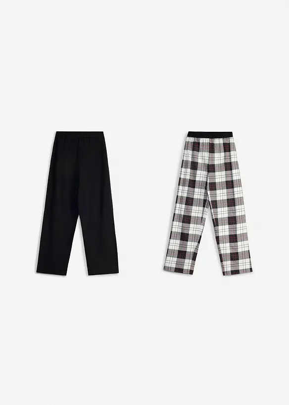 Pyjamasbyxa av ekologisk bomull (2-pack), bonprix