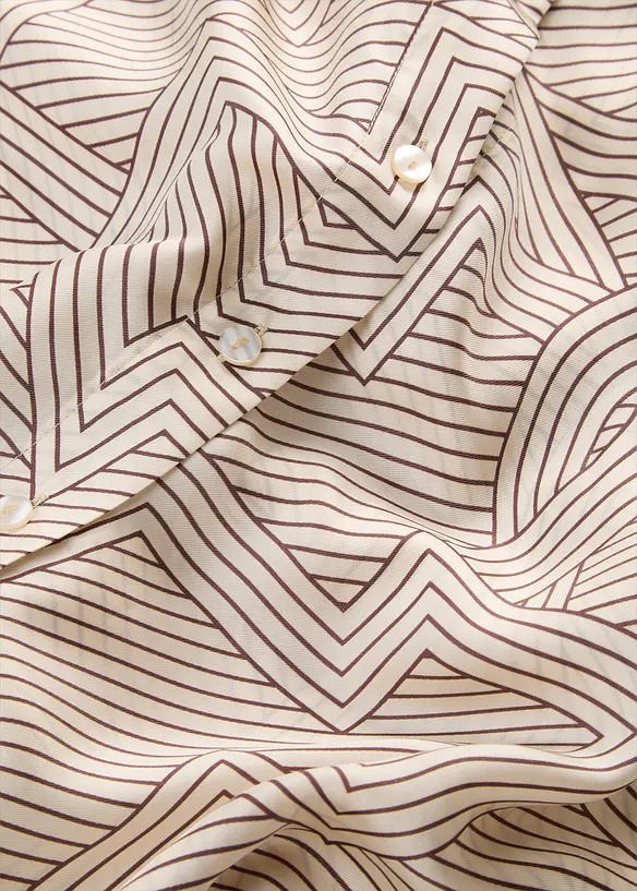 Skjortblus av mjukt material med silke, bonprix