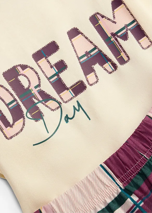 Pyjamas med shorts, av ekologisk bomull, bonprix