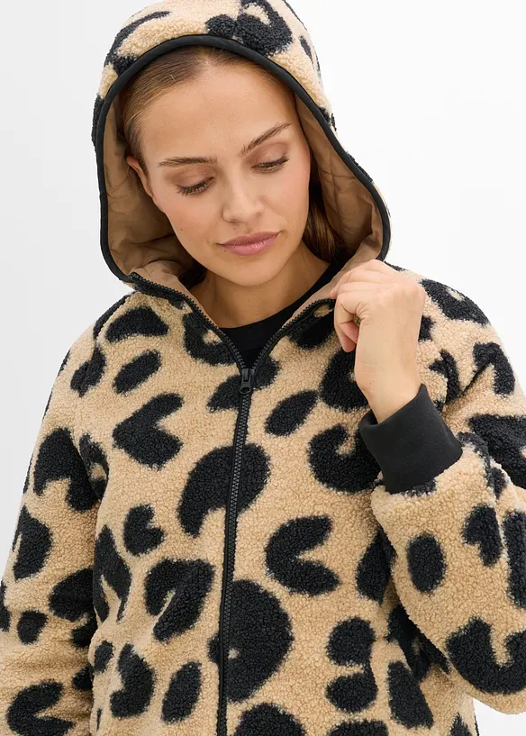 Mammajacka med babyficka, i teddyfleece, bonprix