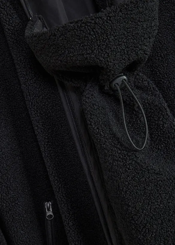 Mammajacka med babyficka, i teddyfleece, bonprix