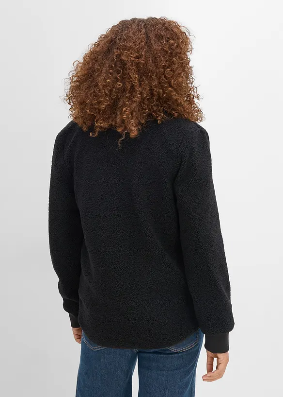 Mammajacka med babyficka, i teddyfleece, bonprix