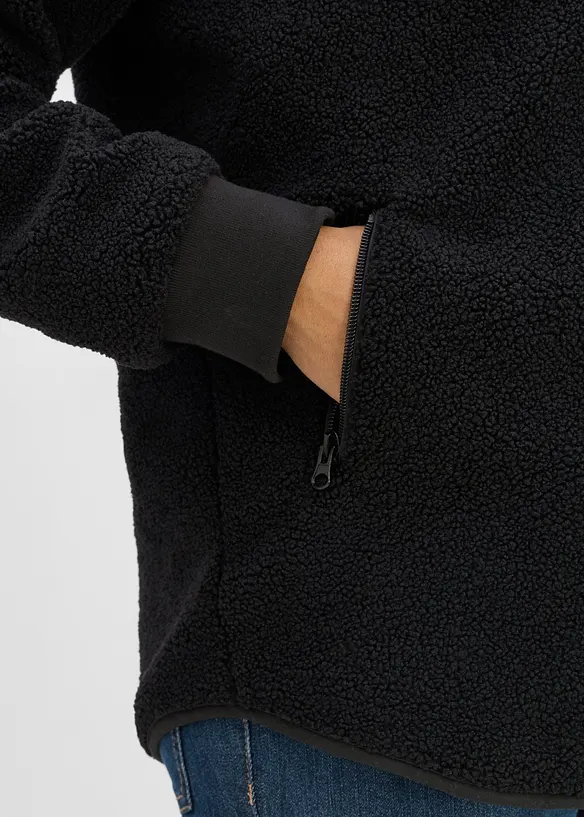 Mammajacka med babyficka, i teddyfleece, bonprix