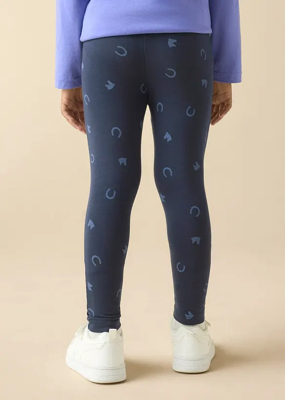 Leggings av stretchig mix med ekologisk bomull (3-pack), bonprix