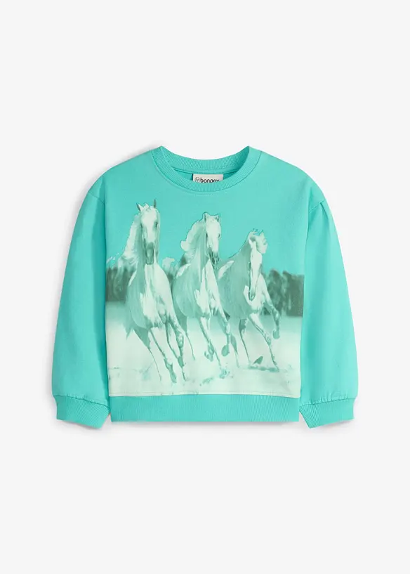 Sweatshirt av ekologisk bomull med ballong&auml;rmar, bonprix