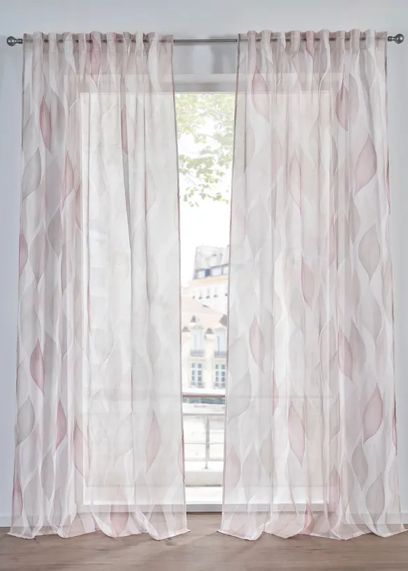 Gardin med &aring;tervunnen polyester (1-pack), bonprix