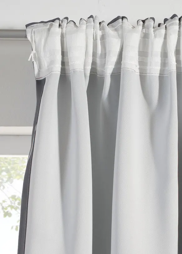M&ouml;rkl&auml;ggande gardinl&auml;ngd med &aring;tervunnen polyester (1-pack), bonprix
