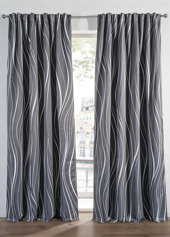 M&ouml;rkl&auml;ggande gardinl&auml;ngd med &aring;tervunnen polyester (1-pack), bonprix