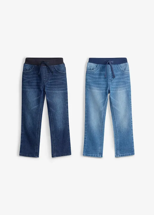 Dra p&aring;-jeans, Regular, Straight (2-pack), bonprix