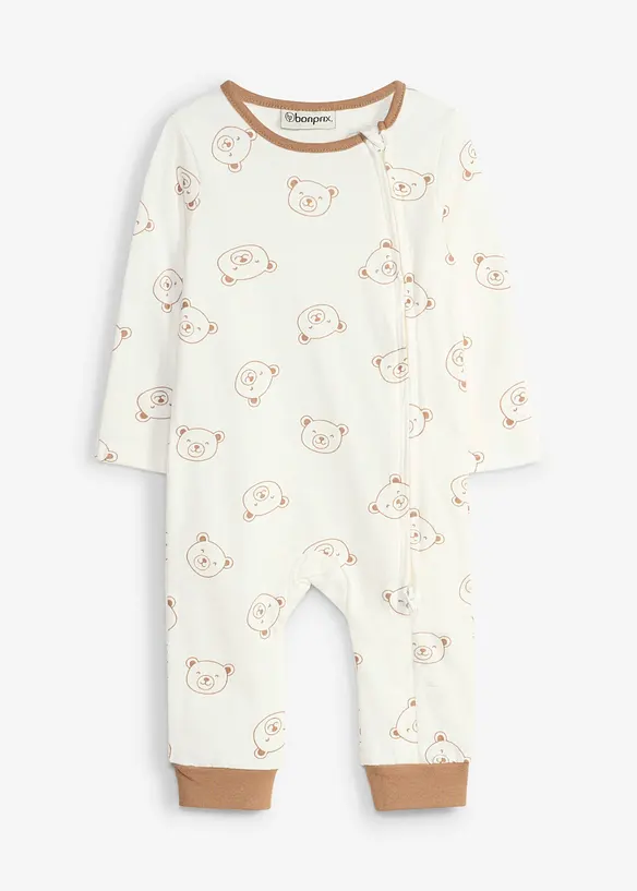 Pyjamas av ekologisk bomull (2-pack), bonprix