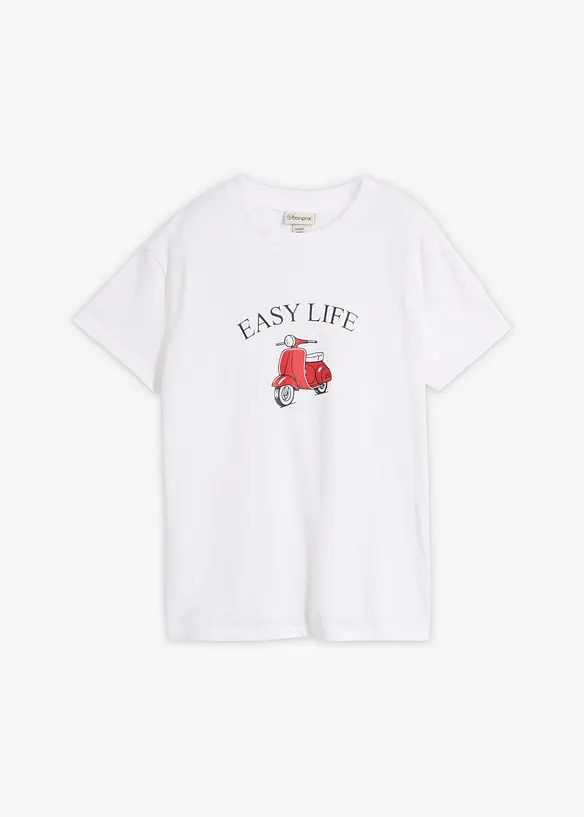 Ledig T-shirt med bomull, bonprix