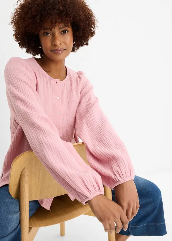Oversizeblus i mjuk muslin, bonprix