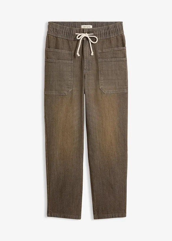 Straight Jeans High Waist, cropped, bonprix