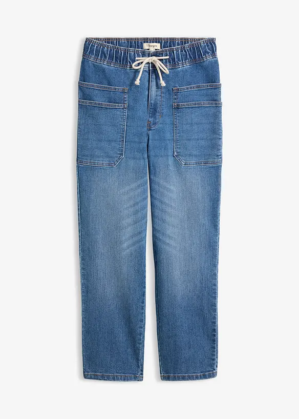 Straight Jeans High Waist, cropped, bonprix
