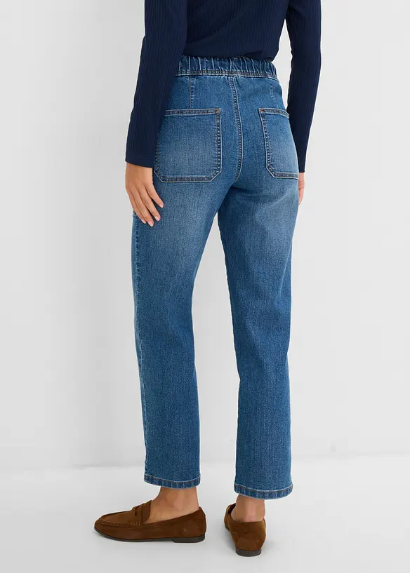 Straight Jeans High Waist, cropped, bonprix