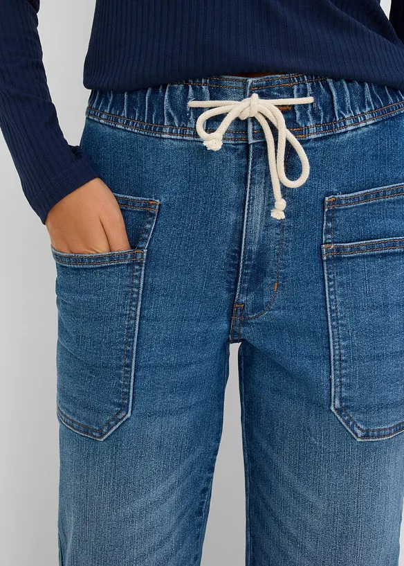 Straight Jeans High Waist, cropped, bonprix