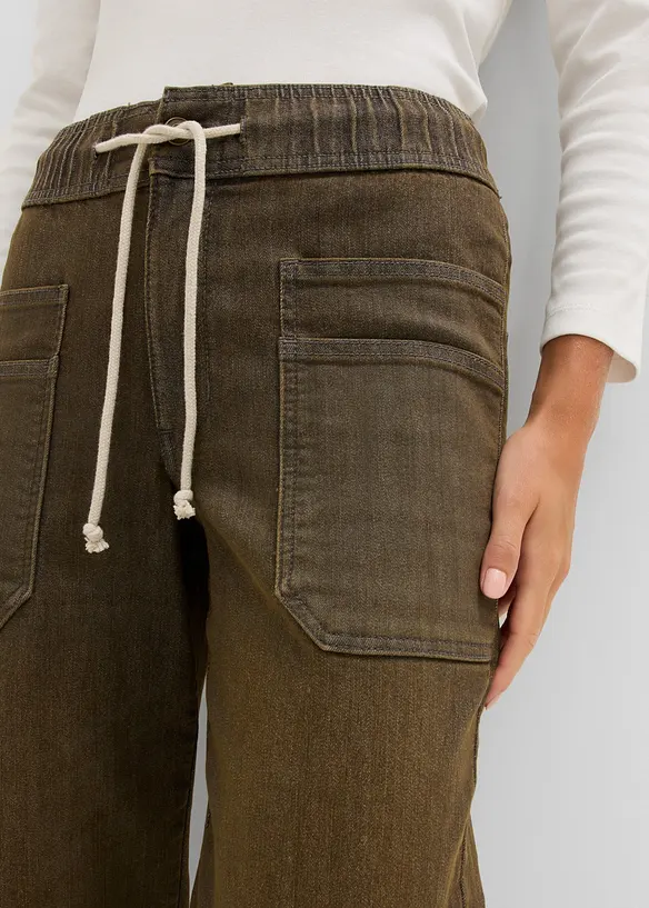Straight Jeans High Waist, cropped, bonprix