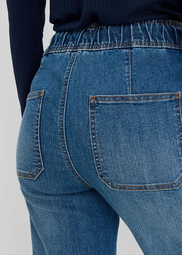 Straight Jeans High Waist, cropped, bonprix