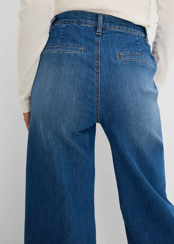 Jeans med Wide Leg och High Waist, bonprix
