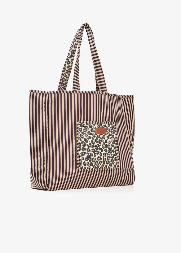 V&auml;ndbar shoppingv&auml;ska i bomull med leopardm&ouml;nster, bonprix