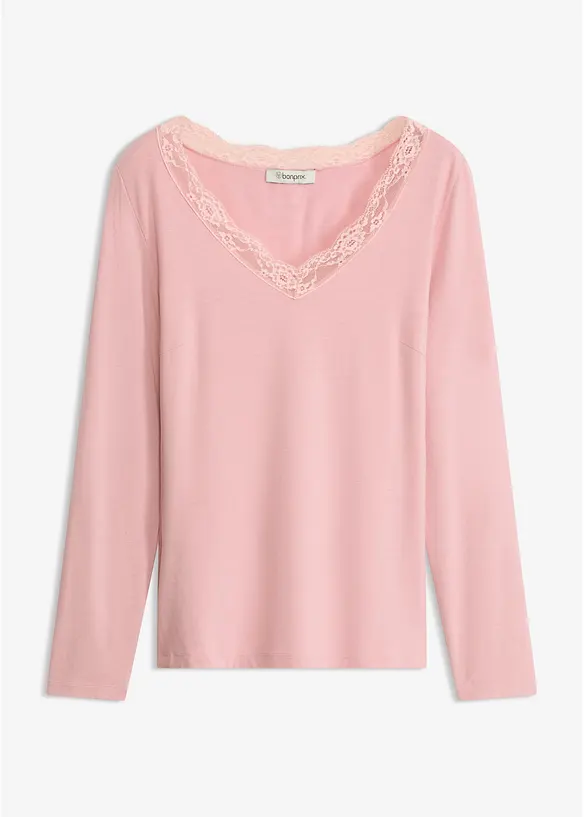 L&aring;ng&auml;rmad topp i mjuk viskos, bonprix