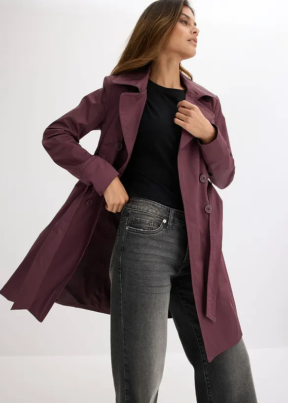 Trenchcoat med bomull, bonprix