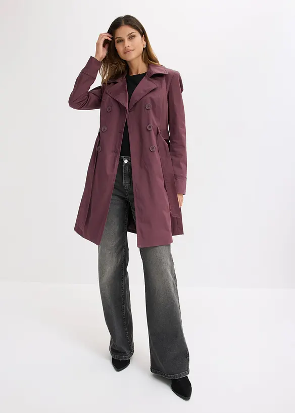 Trenchcoat med bomull, bonprix
