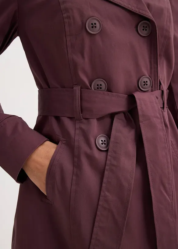 Trenchcoat med bomull, bonprix