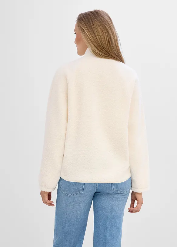 Mammajacka med babyficka, i teddyfleece, bonprix