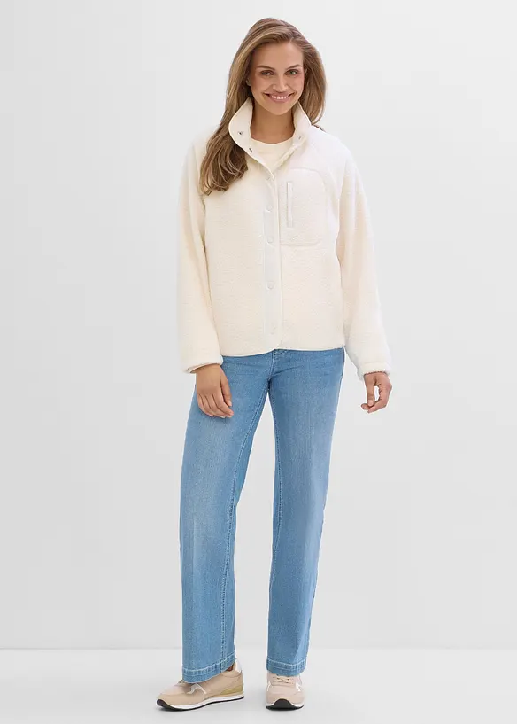 Mammajacka med babyficka, i teddyfleece, bonprix