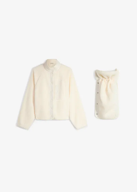 Mammajacka med babyficka, i teddyfleece, bonprix