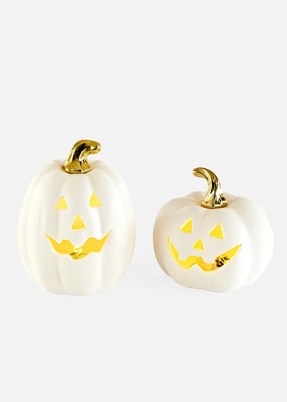 Prydnadsf&ouml;rem&aring;l, pumpor, med LED-ljus (set i 2 delar), bonprix