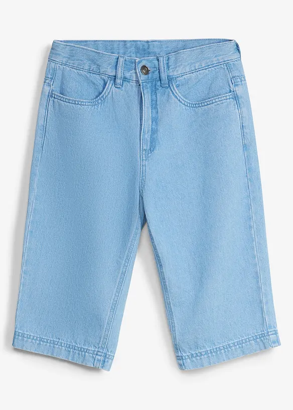 Jeansshorts med justerbar midja, Loose Fit, bonprix