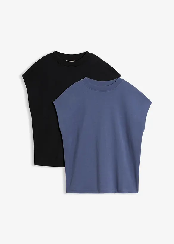 T-shirt av ekologisk bomull (2-pack), bonprix