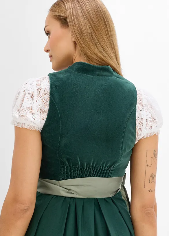 Mammadirndl med sammetsliv och satinf&ouml;rkl&auml;de (2 delar), bonprix