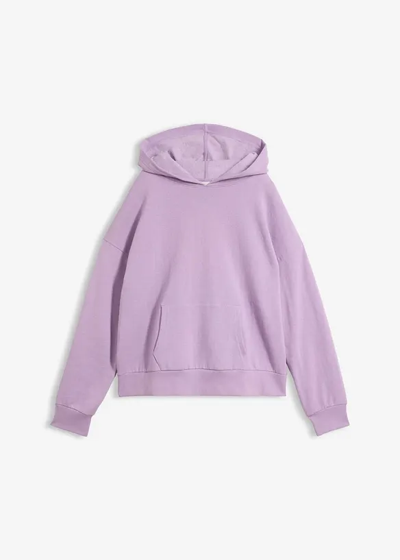 Oversizesweatshirt med huva i mjuk bomullsblandning, bonprix