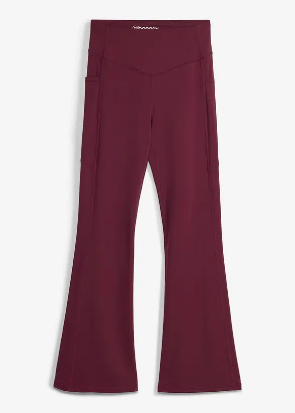 Snabbtorkande sportleggings med mobilficka, utst&auml;llda ben, bonprix