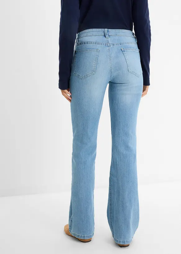 Bootcut Jeans Mid Waist, Comfort Stretch, bonprix