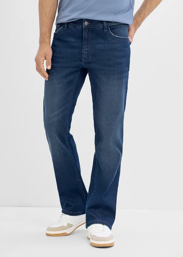 Regular Fit Jeans med res&aring;rmidja, Bootcut, bonprix
