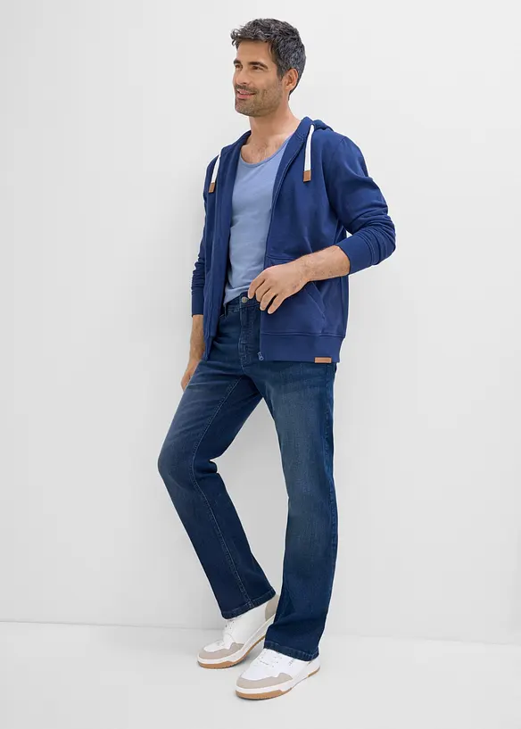 Regular Fit Jeans med res&aring;rmidja, Bootcut, bonprix