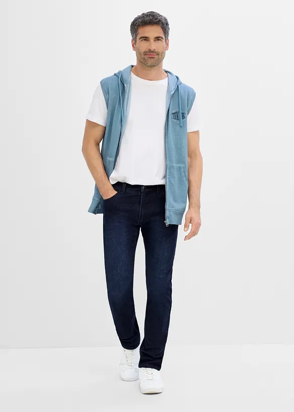Slim Fit Jeans med res&aring;rmidja, Straight, bonprix