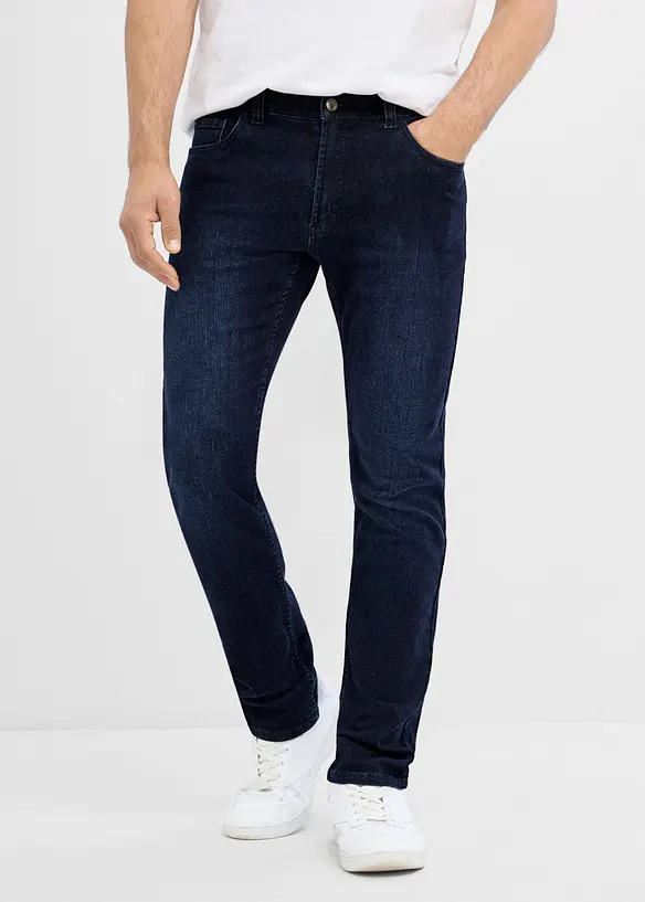 Slim Fit Jeans med res&aring;rmidja, Straight, bonprix