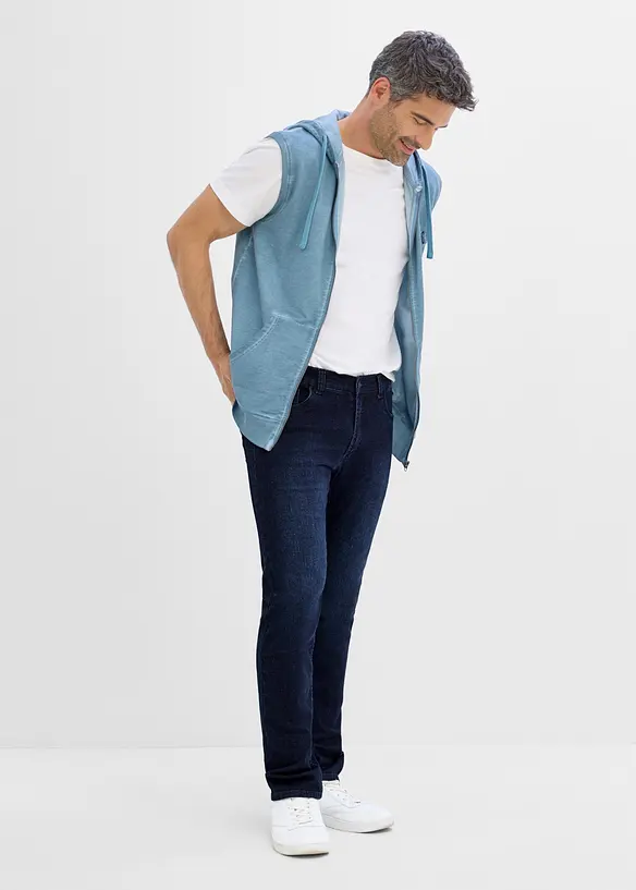Slim Fit Jeans med res&aring;rmidja, Straight, bonprix