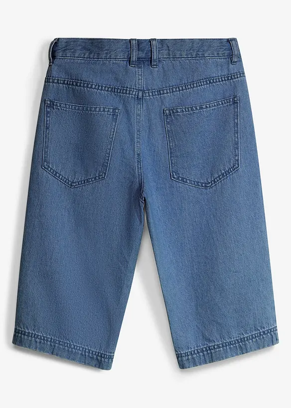 Jeansshorts med justerbar midja, Loose Fit, bonprix