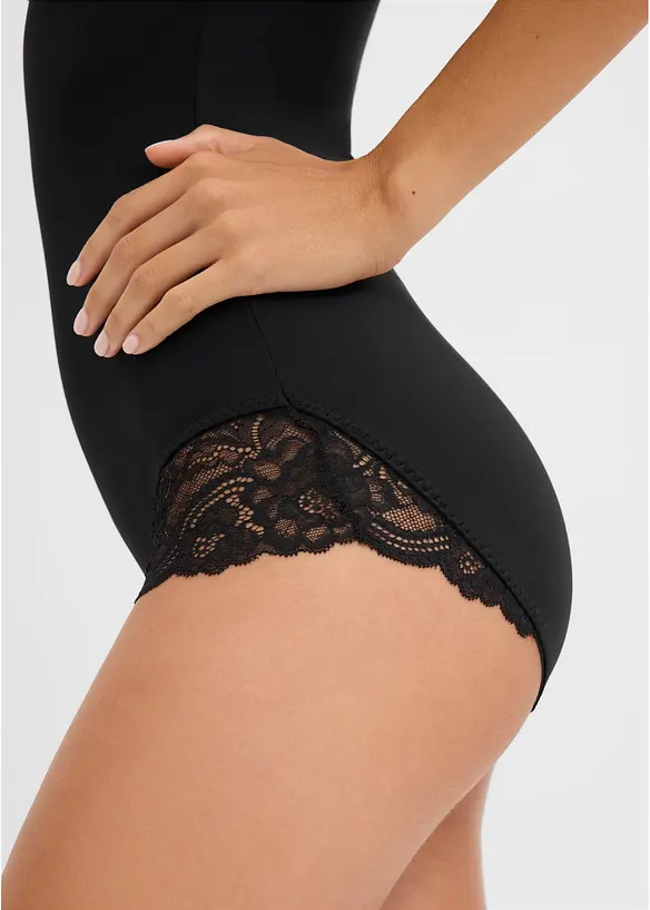 Snyggt dekorerad  body med medelh&ouml;g formande effekt, bonprix