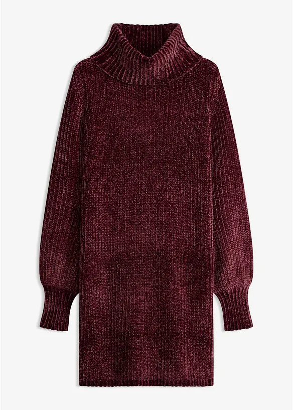 Stickad chenillekl&auml;nning i &aring;tervunnen polyester, bonprix