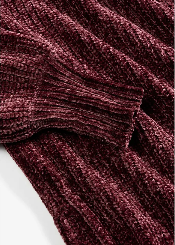 Stickad chenillekl&auml;nning i &aring;tervunnen polyester, bonprix