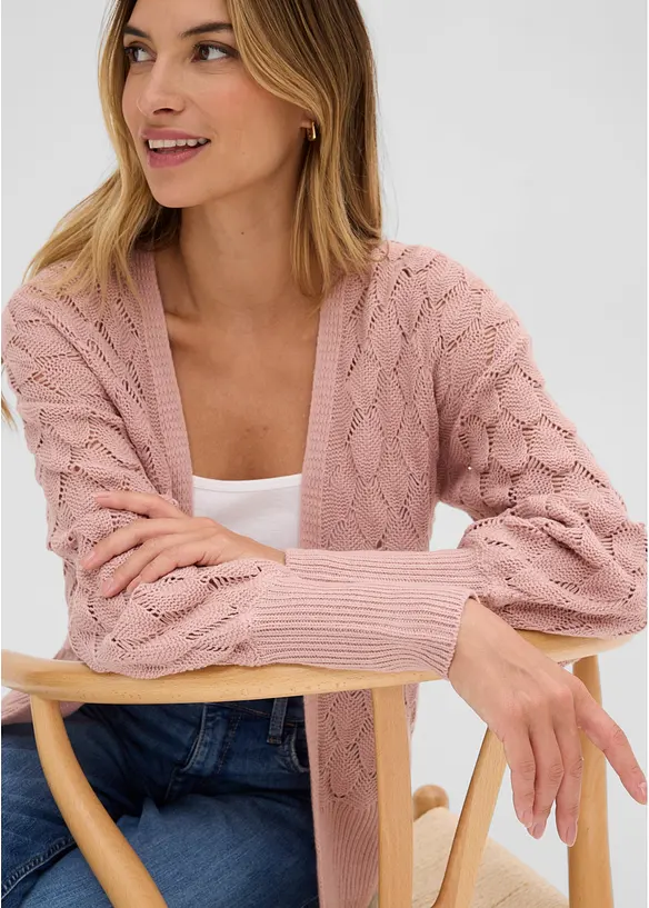 H&aring;lm&ouml;nstrad cardigan, bonprix