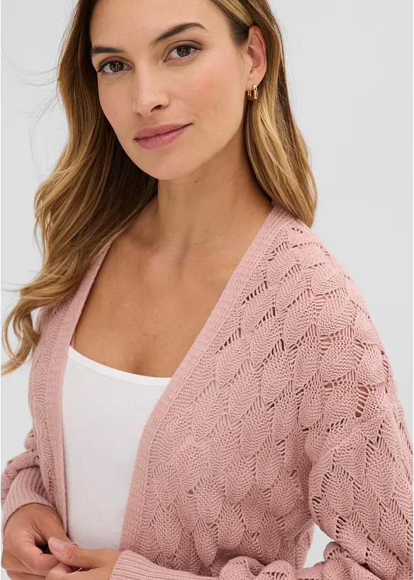 H&aring;lm&ouml;nstrad cardigan, bonprix