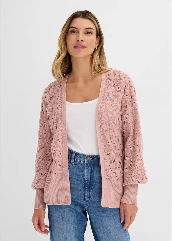 H&aring;lm&ouml;nstrad cardigan, bonprix